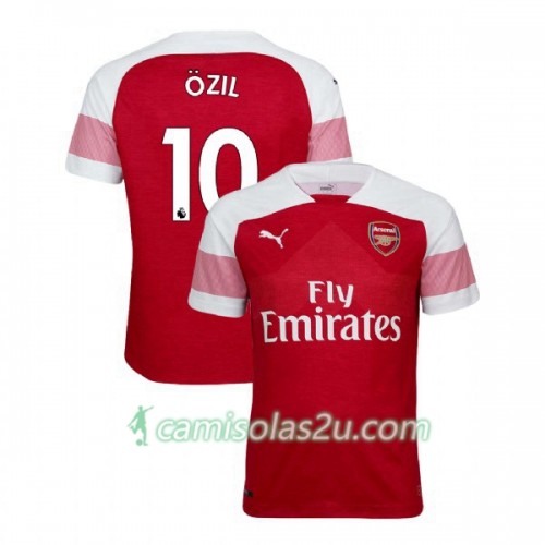 Camisolas de Futebol Arsenal FC Mesut Ozil 10 Equipamento Principal 2018/19 Manga Curta Camisolas de Futebol Arsenal FC Mesut Ozil 10 Equipamento Principal 2018/19 Manga Curta